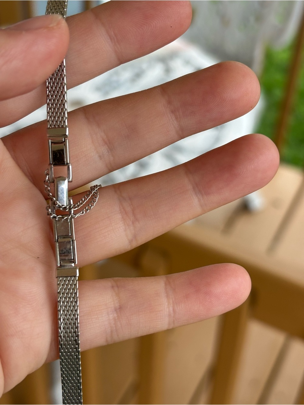 Elegant vintage ladies gold filled silver tone band